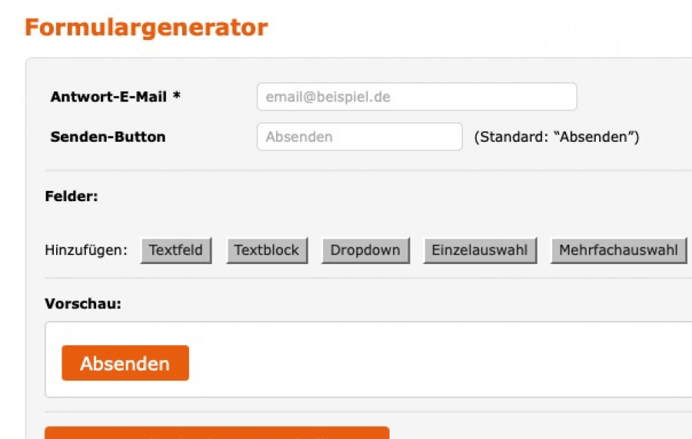 Der neue FORMULAR-GENERATOR ist online!